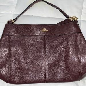 Coach brown Pepple leather crossbody/hand bag